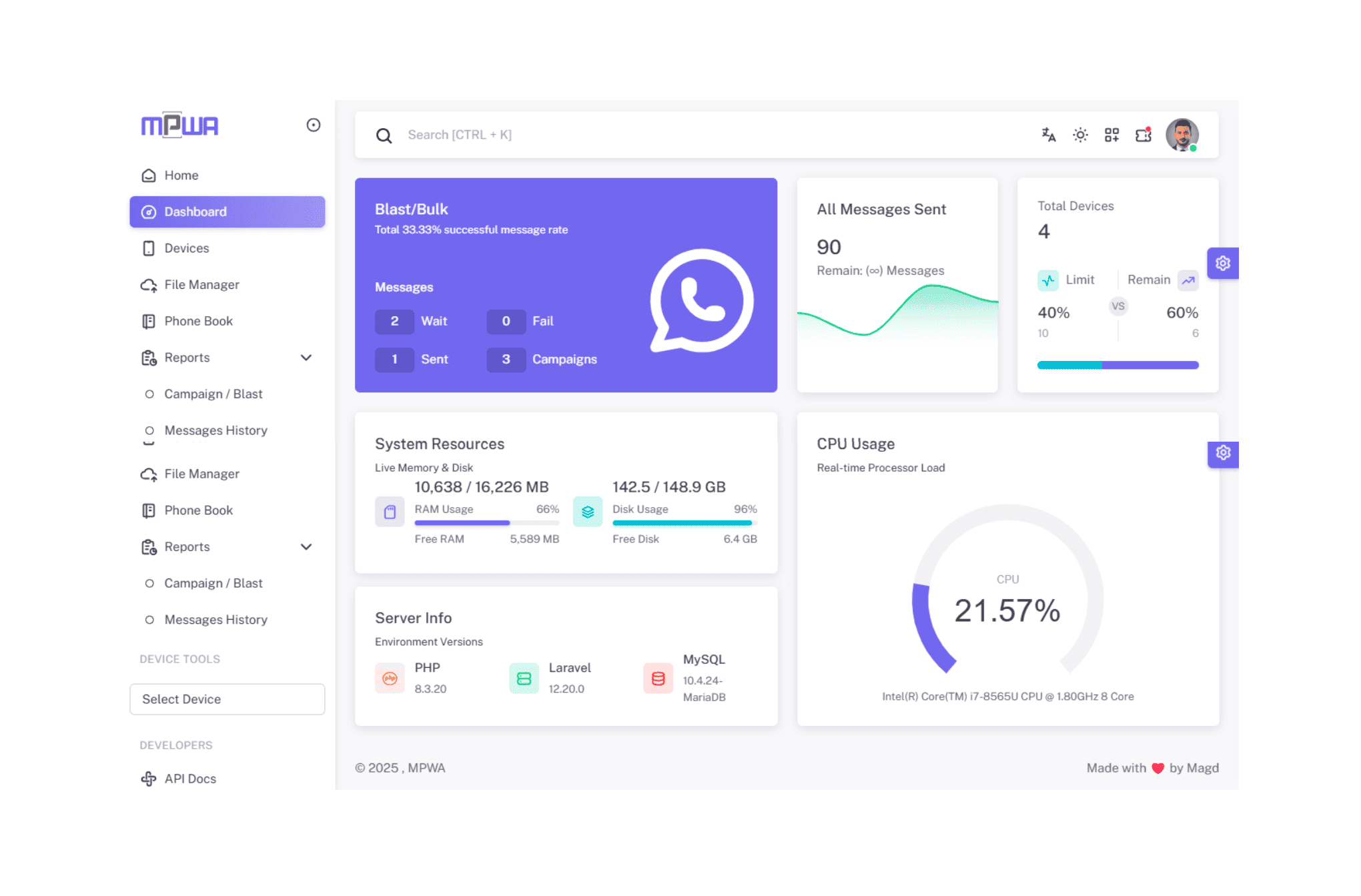 Homepage preview